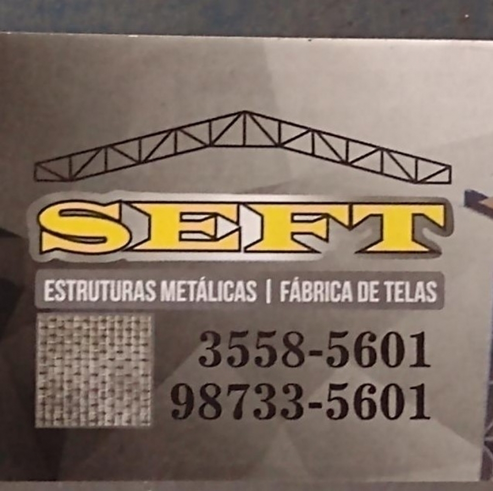 Logo Seft Serralheria Estrutura Metálica e Fabrica de Telas